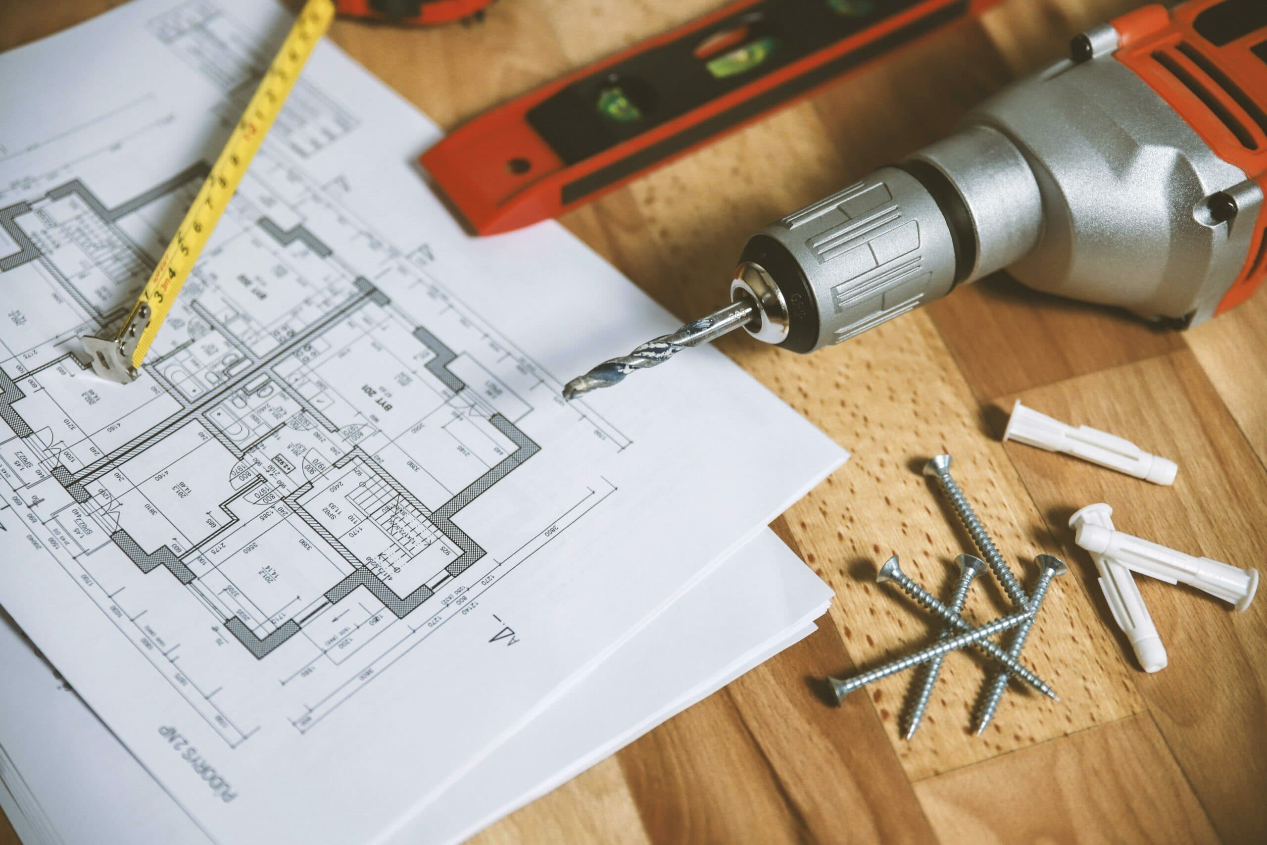 Projet de rénovation immobilière en cours de chantier
