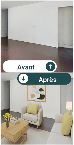 Exemple avant après salon visite virtuelle